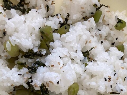 野沢菜ごまごはん